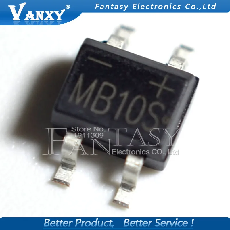 50 шт. выпрямитель моста MB10S SOP 4 1000 в 0.5A новый и оригинальный IC|rectifier bridge|v s100 pcs |