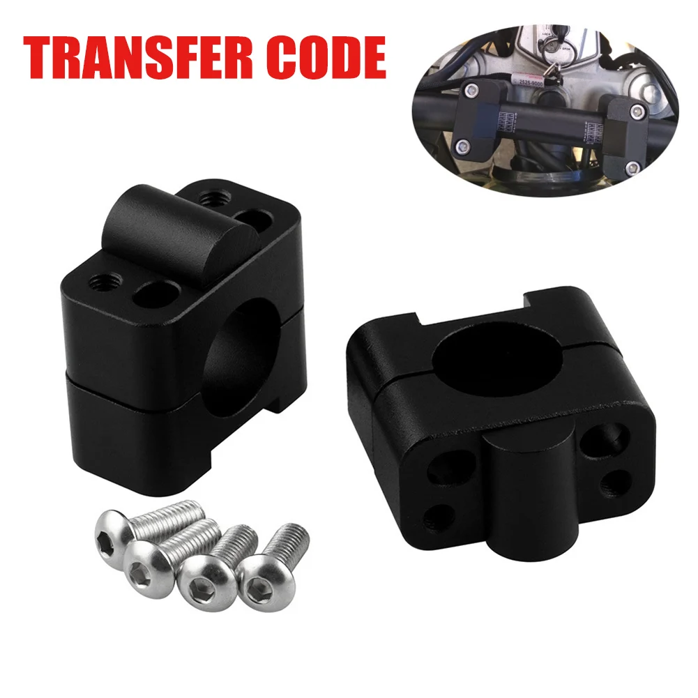 

2pcs Motorbike Handlebar Mount Clamp Adapter Aluminium Alloy Risers Fixing Base TD326