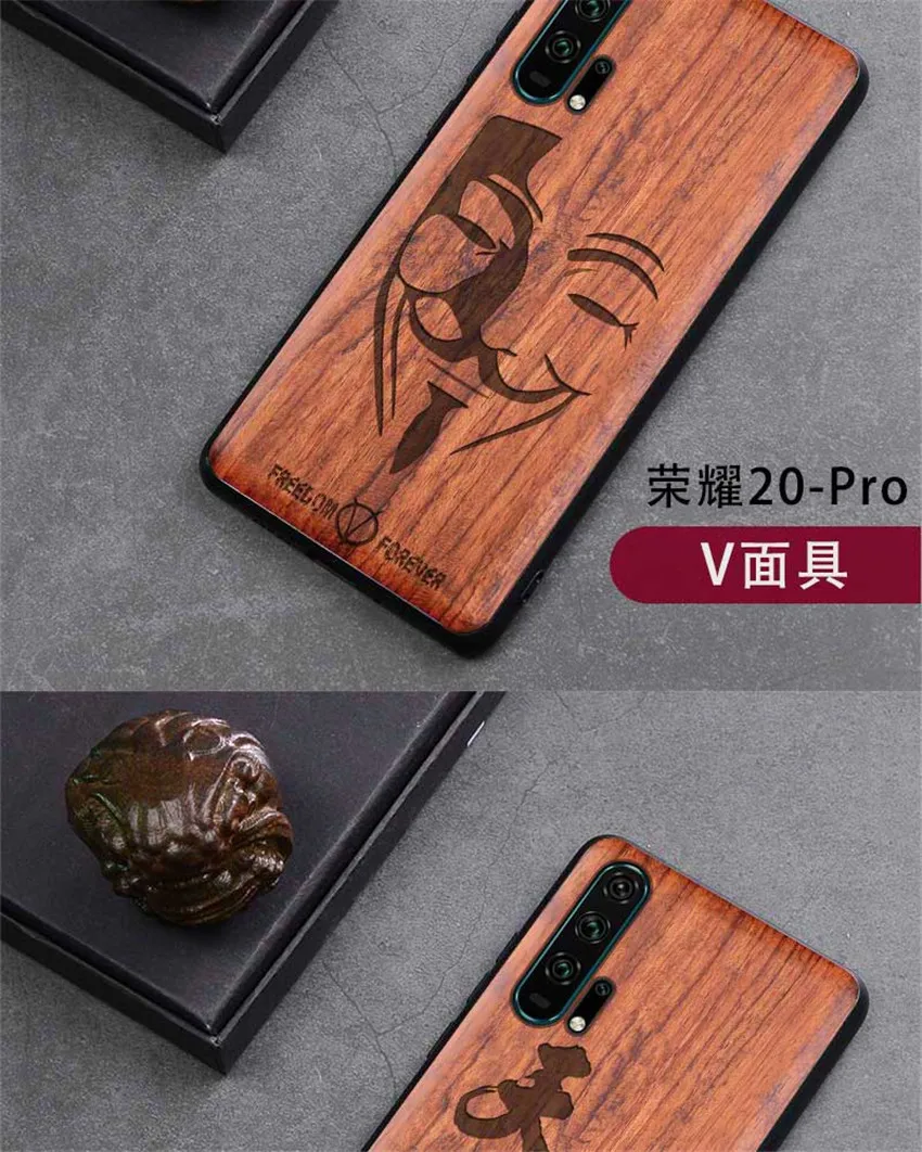 Чехол Boogic для Honor 20, чехол из натурального дерева, huawei Honor 20 Pro, палисандр, ТПУ, ударопрочный чехол для телефона, чехол Honor20