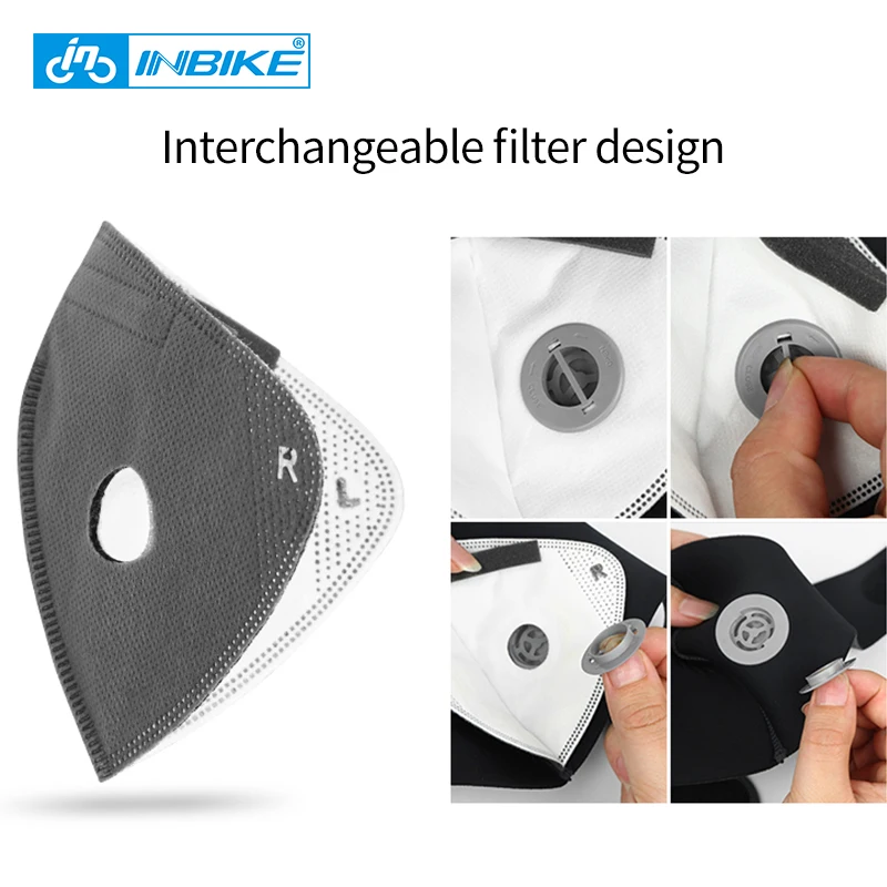 Inbike PM2.5 Anti Haze Mask Filter Core Element Anti-dust Mouth-muffle Respirator Cycling Equipment Filter Core for Cycling Mask