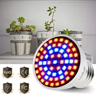 Лампа для роста растений 2835SMD E27E14, точесветильник Светодиодная лампа для выращивания растений в помещении, 6080 светодиосветодиодный, 220 В, Цветочная фотокультура