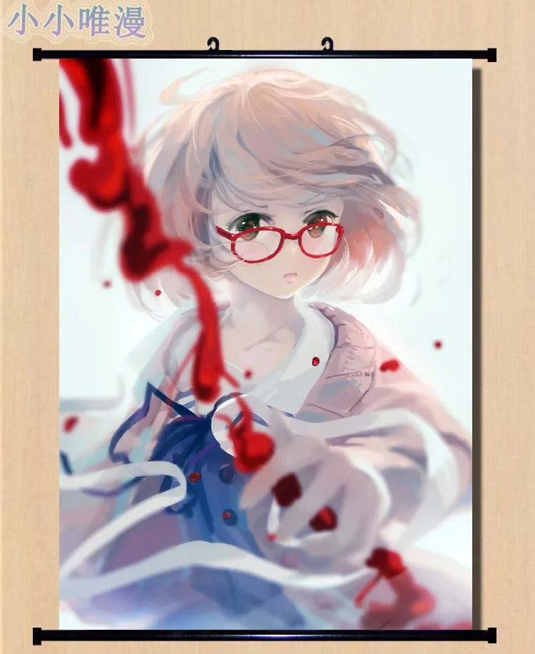 Аниме Kyokai no Kanata Мирай Курияма & Kanbara Akihito Nase Mitsuki домашний Декор стены прокрутки