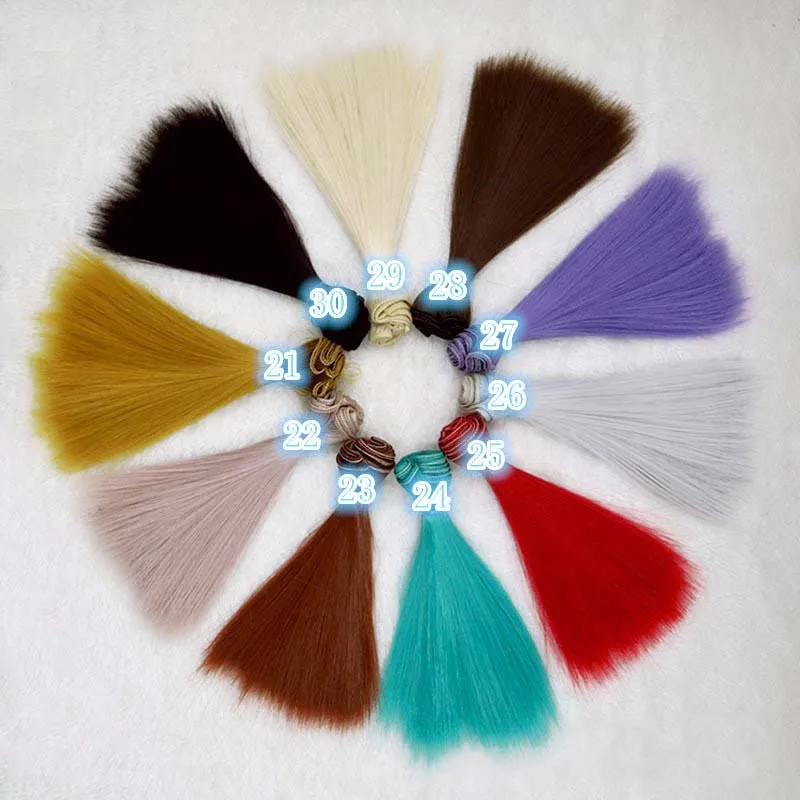 6 шт./Лот лидер продаж аксессуары для кукол сделай сам прямые волосы парик