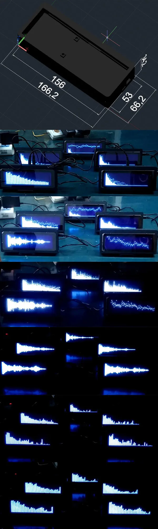 5 V 1000mA VFD Spectrum FFT монитор музыкального спектра ультра светодиодный вакуумная