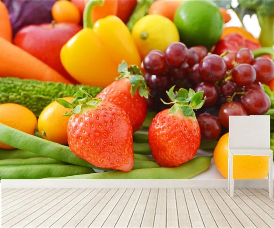 Обои для стен 3 d обои с изображением клубники фруктов винограда еды настенные