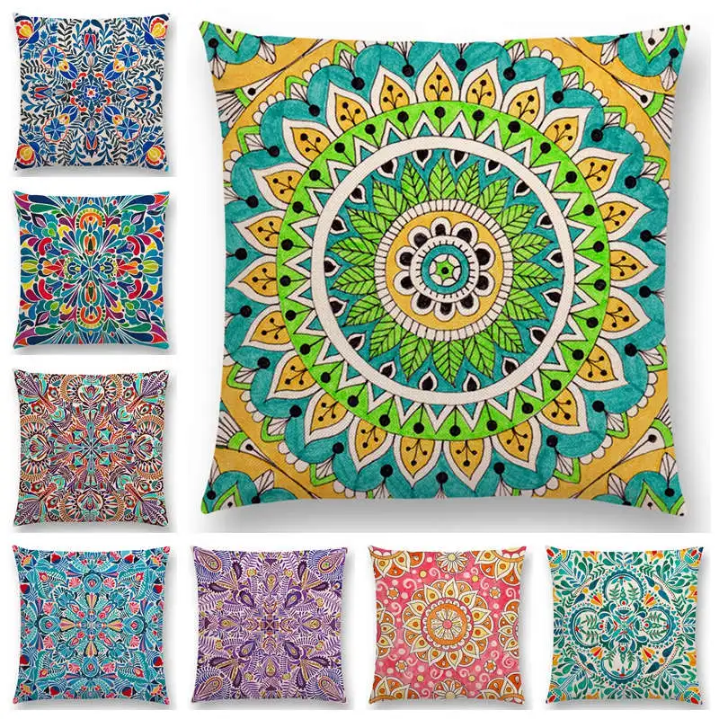Женский чехол для подушки с разноцветными цветами|cushion cover pillow case|cushion covercushion pattern |