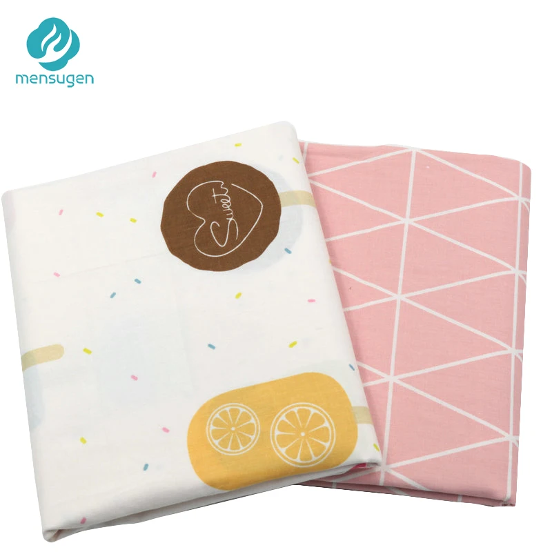 Mensugen симпатичный мультяшный фруктовый саржевый 100% хлопок ткани метры для
