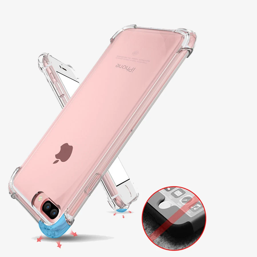 Для iPhone 6 6s Чехол 11 Pro Max Xs X XR силиконовый чехол для 6S Plus 7 5 5S SE противоударный