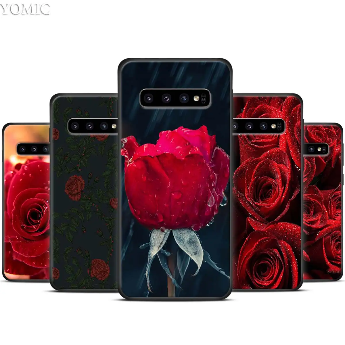 Красная роза черный чехол для Samsung Galaxy S20 FE S21 Примечание 20 Ультра S10 10 Lite S9 плюс S8 S10e