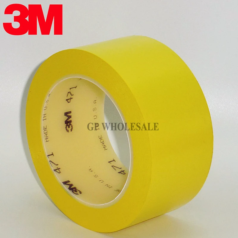 

3M 471 Strong Yellow Vinyl Tape bundle set for Decoration, Masking 50mmX33M