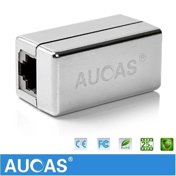 AUCAS сетевой сплиттер rj45 Модульный адаптер Муфта Cat6a FTP щит (1 способ) разъем Ethernet |