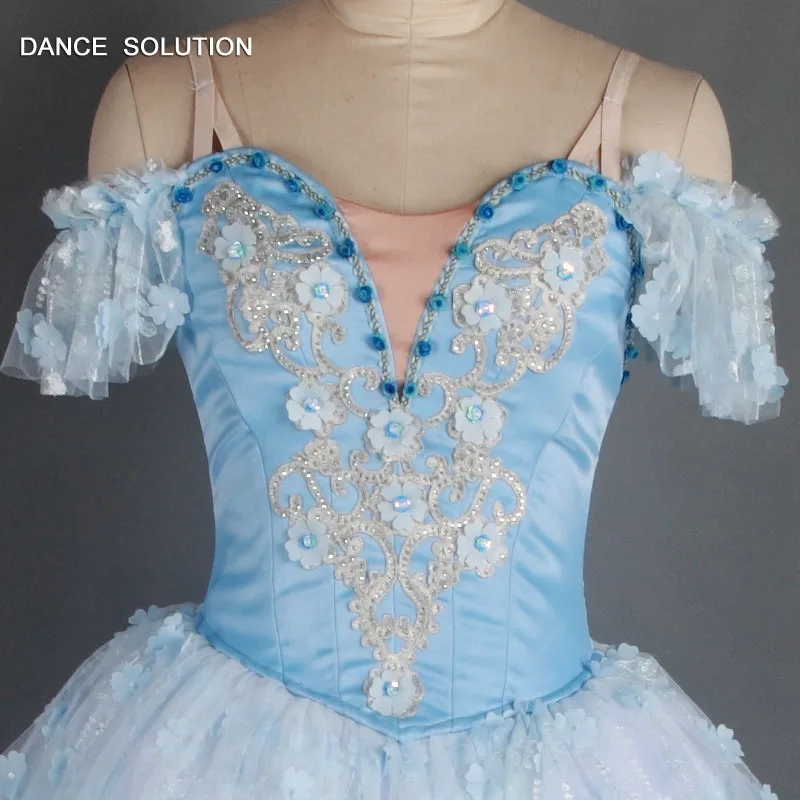 Pale Blue Romantic Ballet Tutu with Spandex Camisole and Tulle Dress Woman &amp Child Dance Costume Ballerina Customize B17027 |