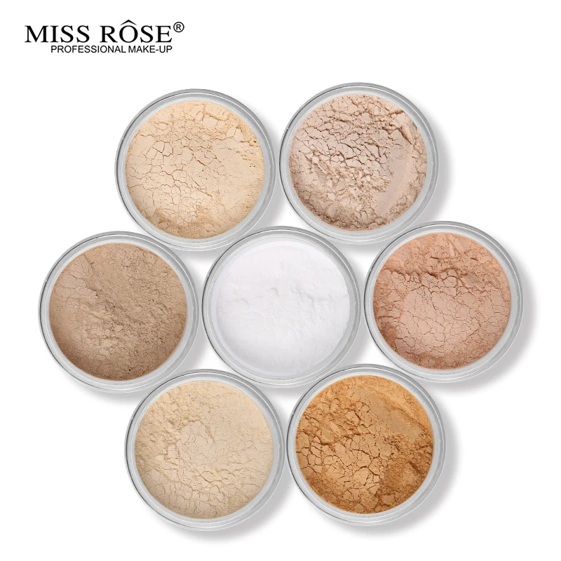 Miss Rose основа для лица прозрачный макияж свободный порошок контроль масла шелковистая фиксирующая пудра Минеральная Матовая Отделка Инструменты