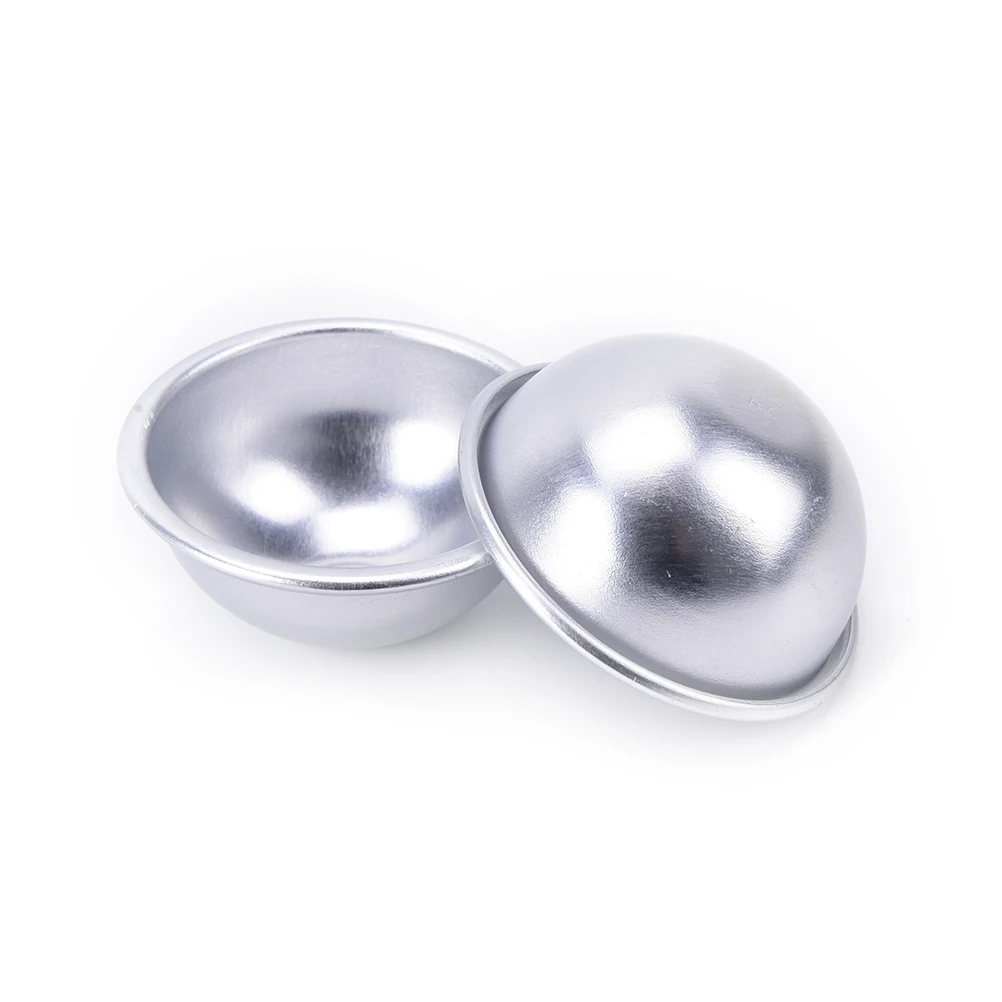 

Aluminum Bath Bomb Mold 2pcs Half Round 3D Ball DIY Metal Bath Bomb Mold Homemade Round Sphere Fizzy Bombs