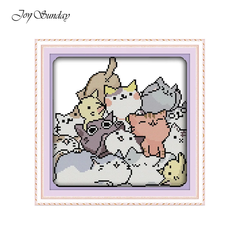 Набор для вышивки крестом Joy Sunday Animal хлопковая нить живописи 11CT 14CT Вышивальная с