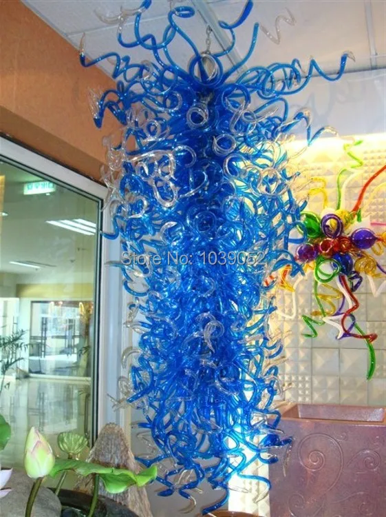 

Free Shipping Hotel Lobby Blown Glass Chandelier Crystals
