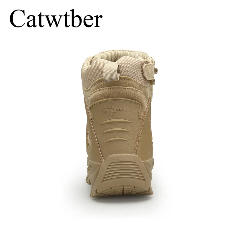 Catwtber 2018 Men Desert Tactical Military Boots Outdoor Mens Work Shoes Army Boot Zapatos Ankle Lace-up Combat Footwear | Обувь