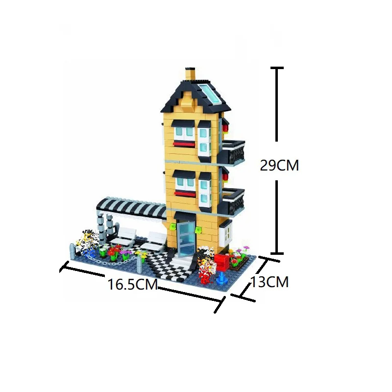 Wange 32053 546 шт. Agile Вилла Набор строительных блоков Совместимость Toysing 3D игрушечные