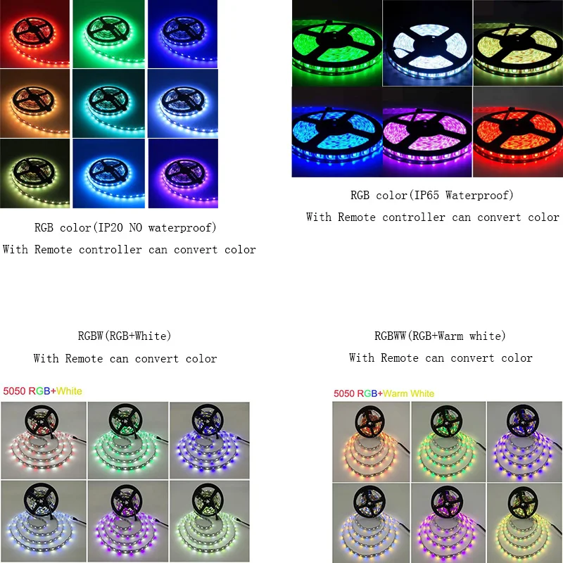 RGB DC 12 В светодиодный светильник, водонепроницаемый 10 м 5 м RGBW RGBWW 5050 60 светодиодный s/M SMD неоновая лента, Светодиодная лента, диод, Wifi контроллер, набор