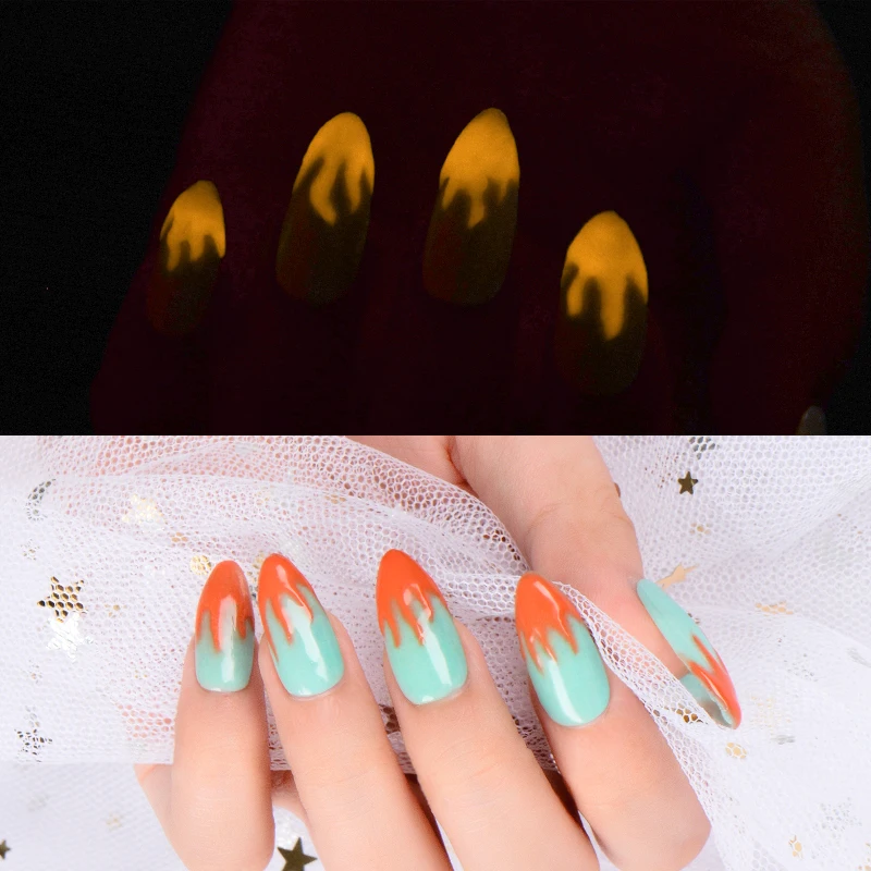 8 г Ультратонкая фосфорная пудра для ногтей Блестящий порошок видов цветов пыль