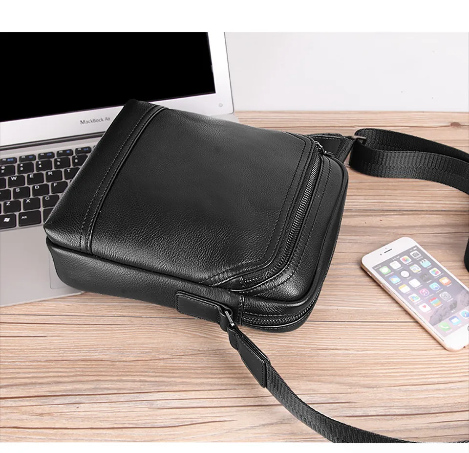Cobbler Legend Genuine Leather Bag High Quality Shoulder Handbag Crossbody Bags for Men Messenger Black Luxury Brand Sling Bag