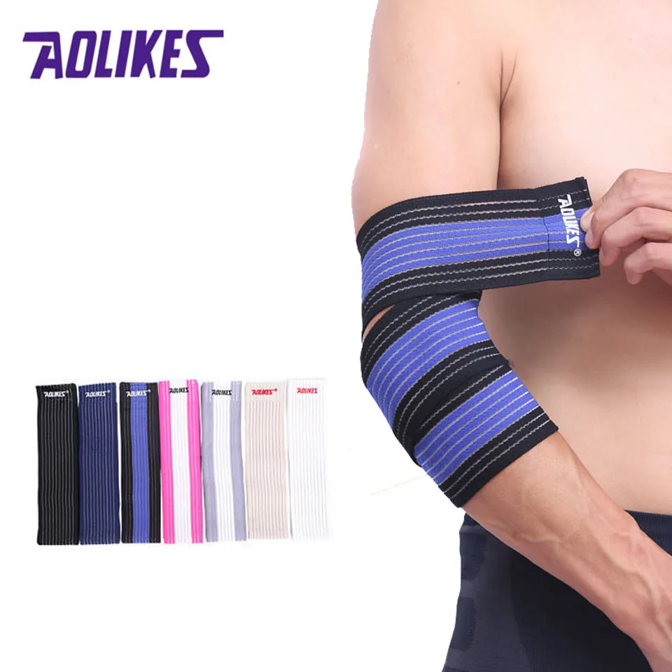 Aolikes, 1 шт., защитный пояс для поддержки колена на запястье, эластичный спортивный бандаж, налокотник, длина 70 см