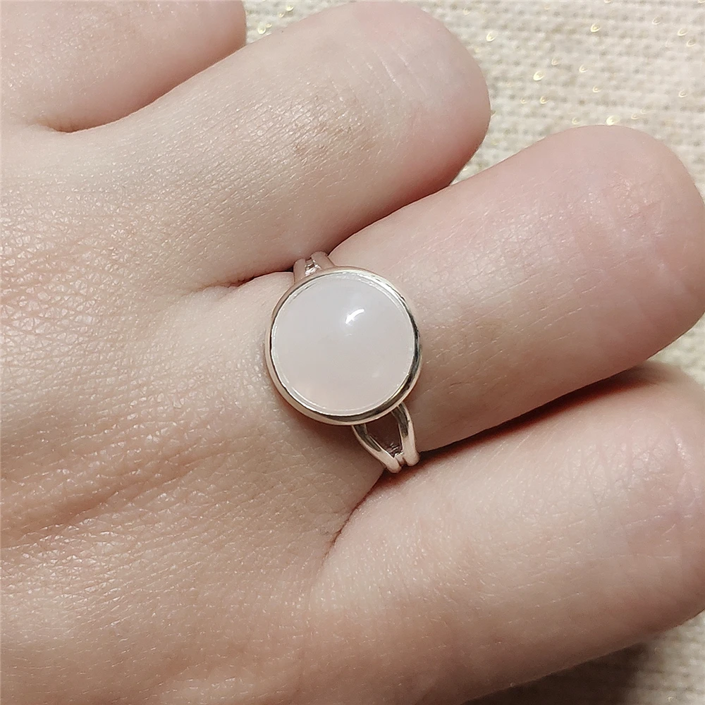 Vintage Classic Natural Stones Jewelry Simply Light Pink Cr'y's'ta'l's Charms Rings Copper | Украшения и