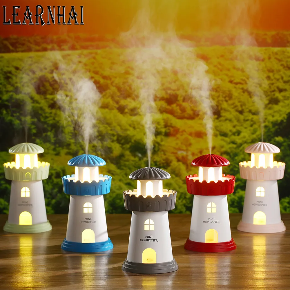 LEARNHAI 150 мл Маяк ультразвуковой увлажнитель воздуха USB DC5V диффузор портативный