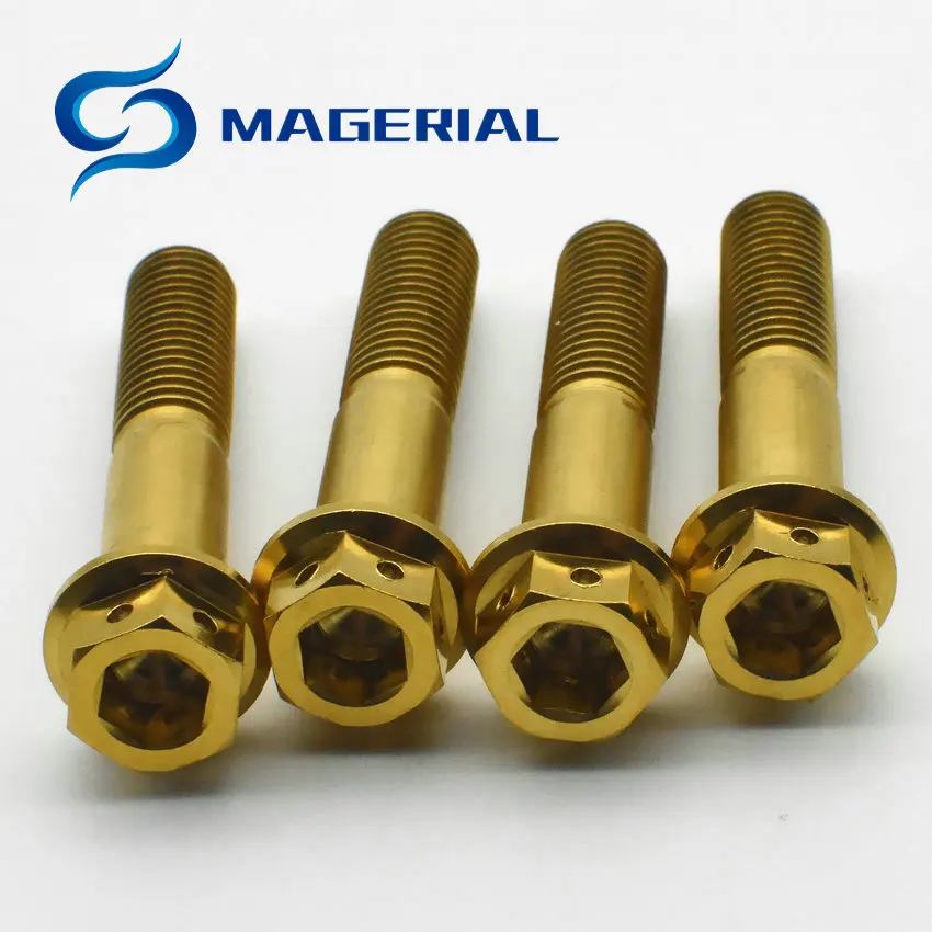 Титановые болты M6 M8x15mm 55mm DIY MTBHollow Фланцевая головка внешняя Шестигранная