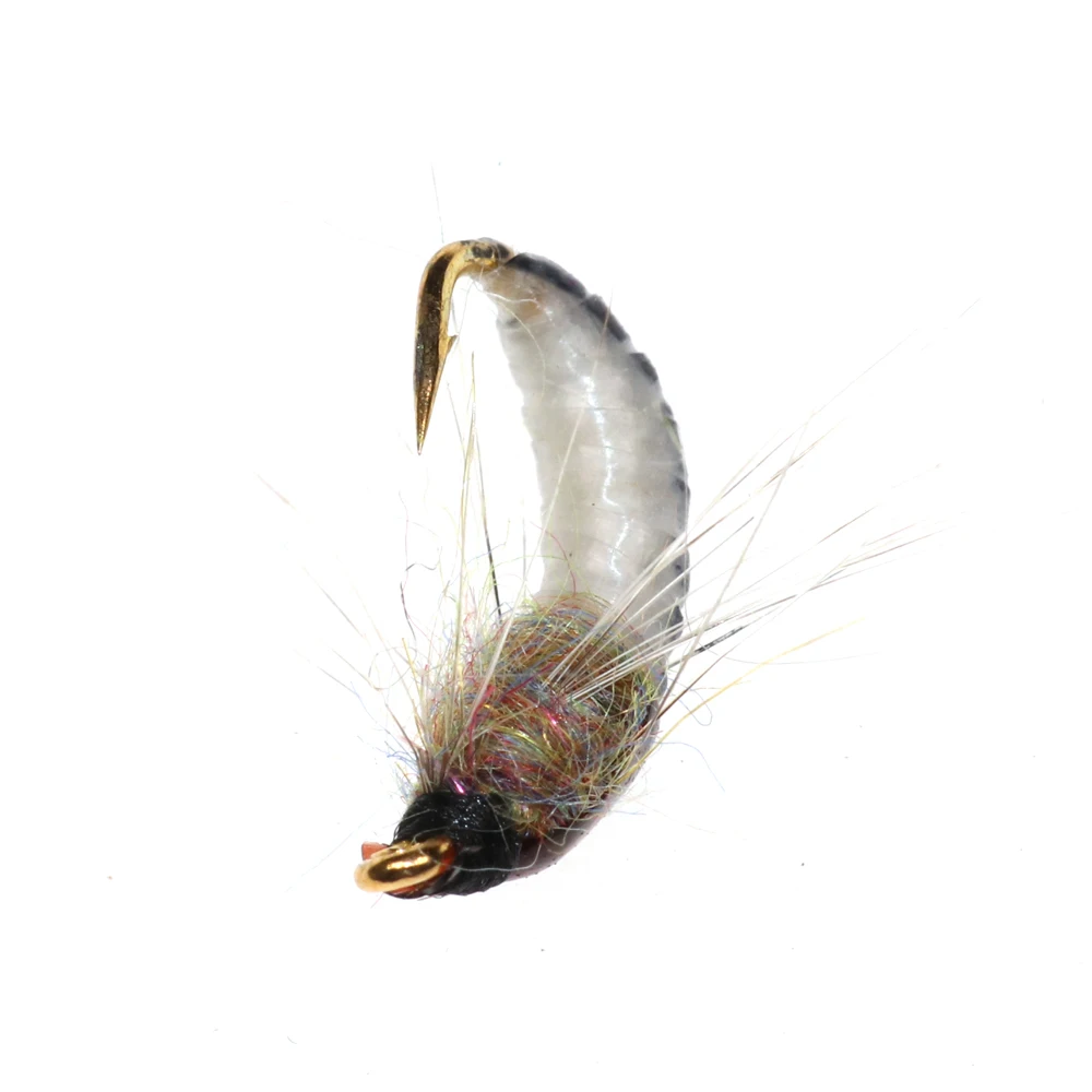 Bimoo 6 шт.#12 Реалистичная Nymph Scud Fly для ловли форели Nymphing искусственная приманка-насекомое приманка Caddis Nymph Fishing Fly