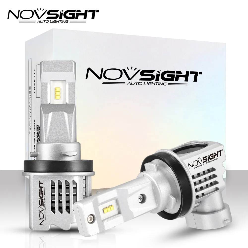 NOVSIGHT 2 шт. автомобильные стильные Светодиодные Автомобильные фары H4 H7 H8 H9 H11 9005 9006