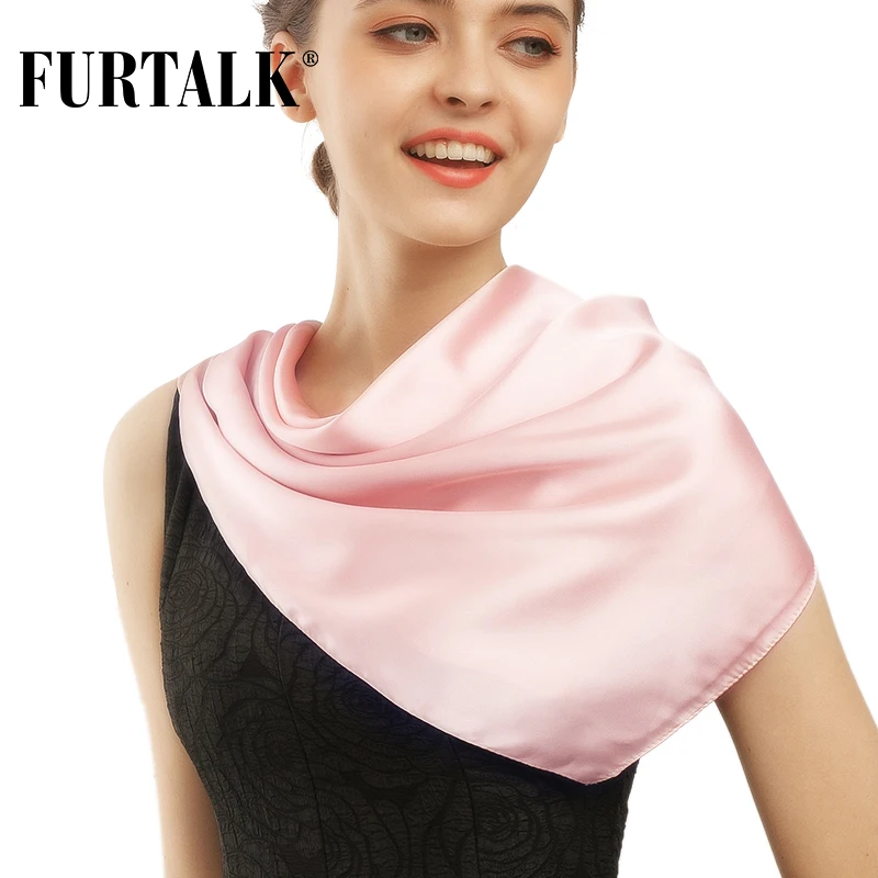 Роскошный брендовый шарф FURTALK 70*70 см женский шелковый дамские квадратные шарфы