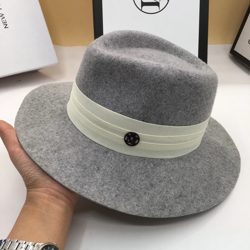 Шляпы для мужчин и женщин Зимняя шерстяная шапка Sir Crown cap Персиковое сердце серый