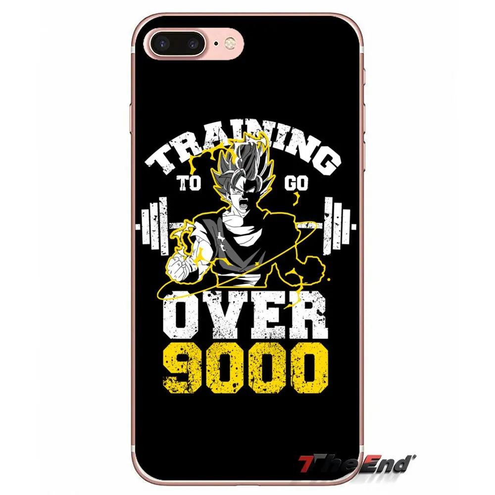 Для iPhone X 4 4S 5 5S 5C SE 6 6S 7 8 Plus Samsung Galaxy J1 J3 J5 J7 A3 A5 2016 2017 DBZ Saiyan Power Warning Over 9000 Case | Мобильные