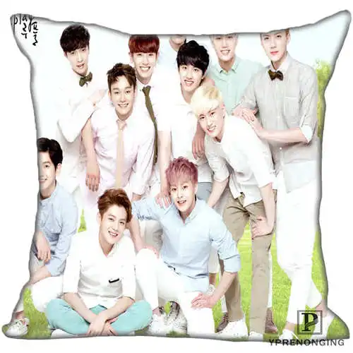 Pillowcase Лучший заказ EXO(2)@ 1 Наволочка на подушку, спальня квадратная Наволочка на молнии(с одной стороны)#190404-01-121 - Цвет: Pillowcase