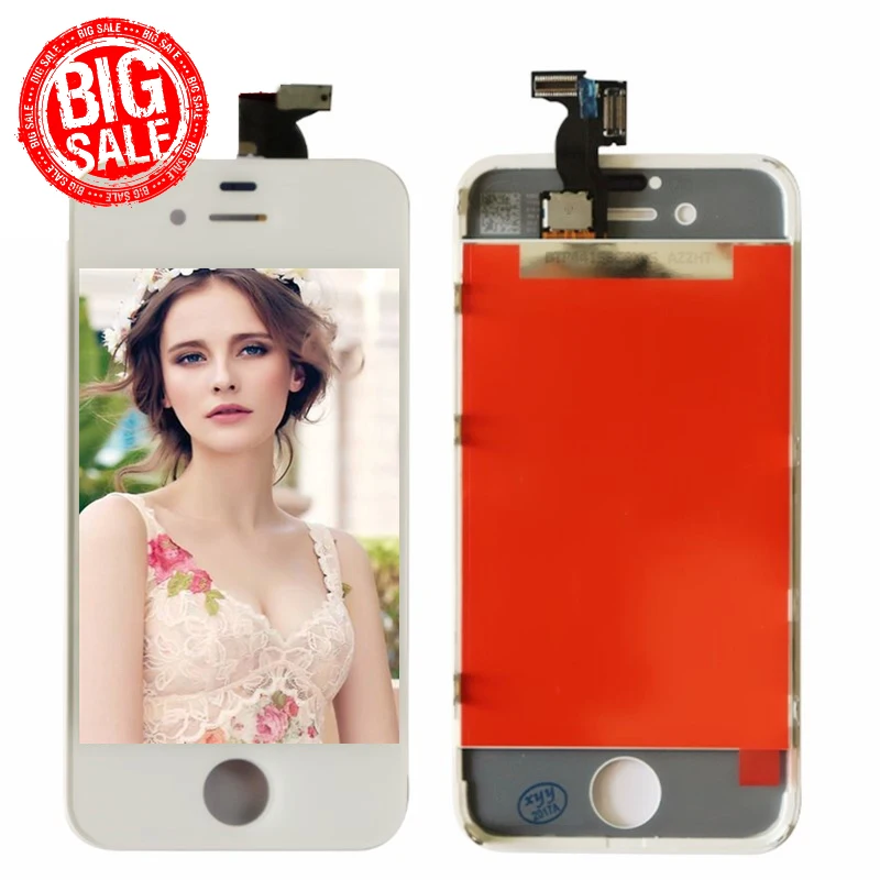 High Quality No Dead Pixel Grade AAA Black White Display For iphone 4s 4G LCD iPhone4 Digitizer Touch Screen Replacement | Мобильные