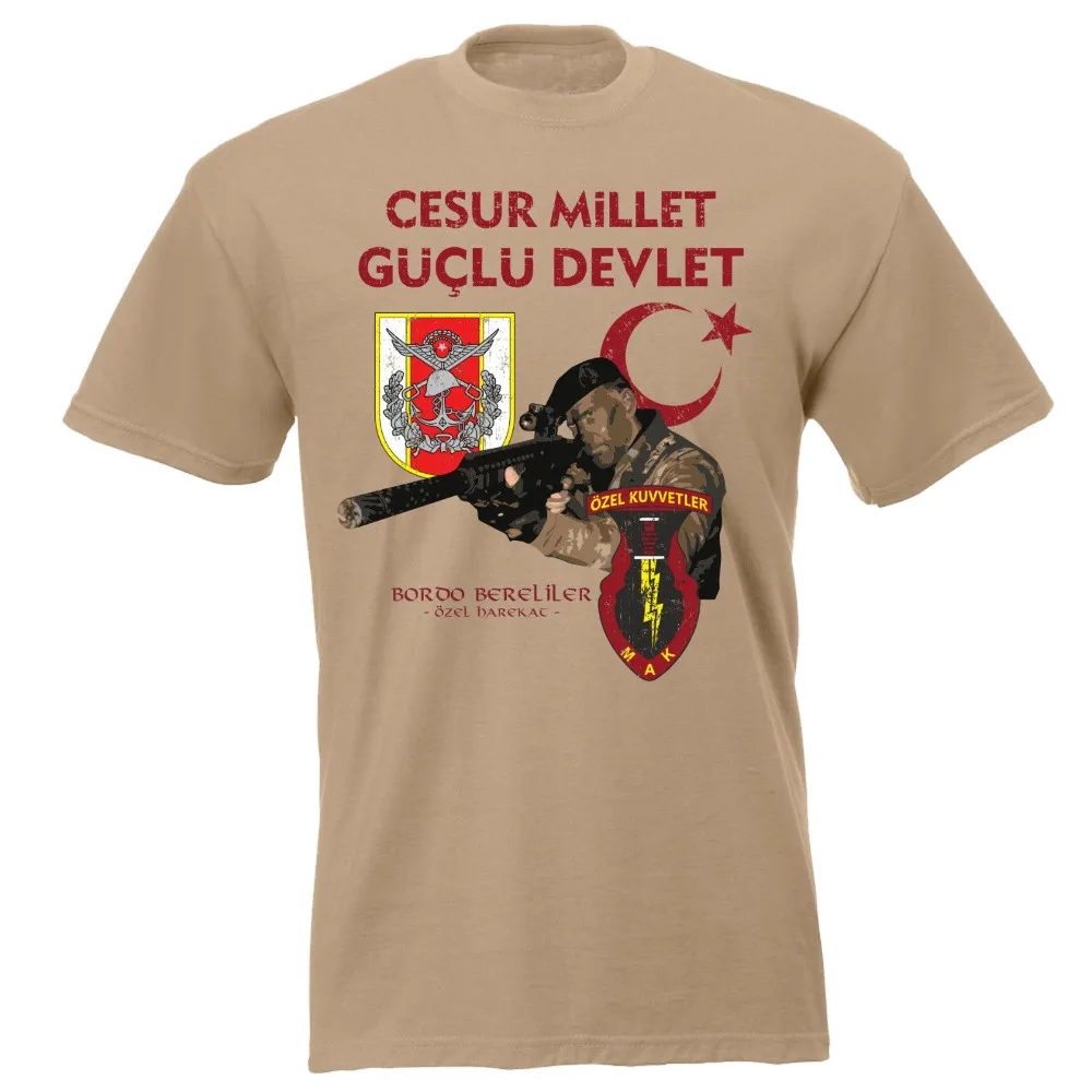 

2019 New Men T-Shirt Loose Clothes Bordo Bereliler Tsk Turkey Sniper Xx 47 T Shirt Creator