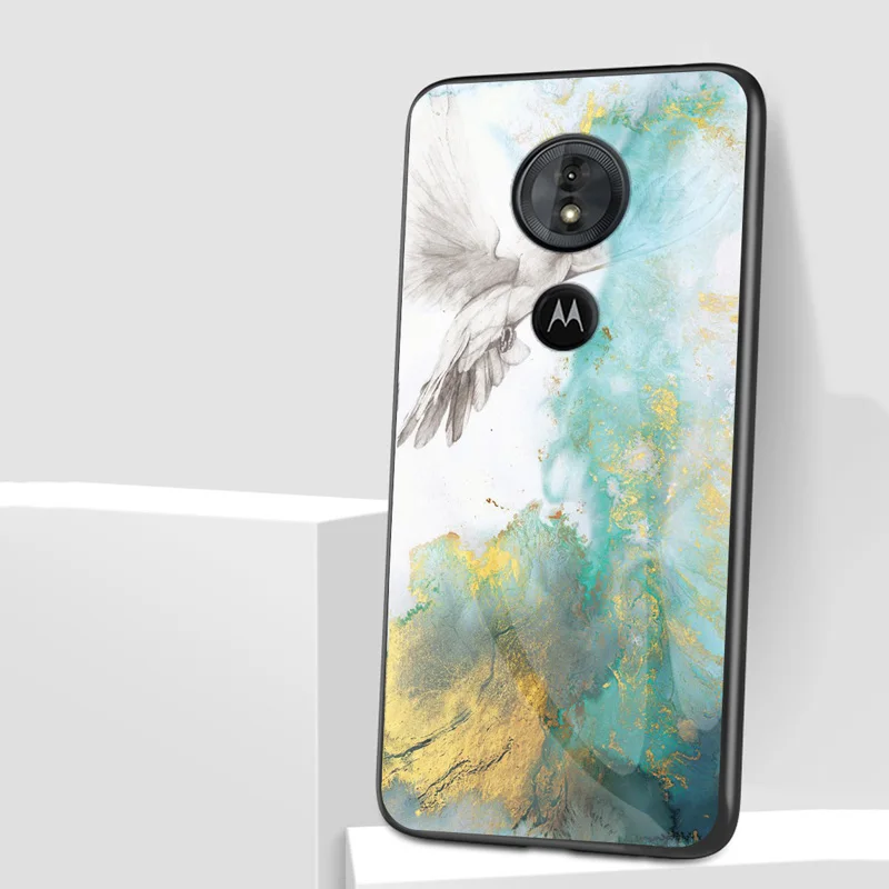 Мраморный чехол из закаленного стекла для Moto G6 Plus, чехол Motorola Moto G6 Play, чехол для Moto G5s Plus, чехол, силиконовый бампер