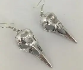 Серьги гвоздики Regalrock с вороном и Колибри богемные украшения в виде птицы черепа