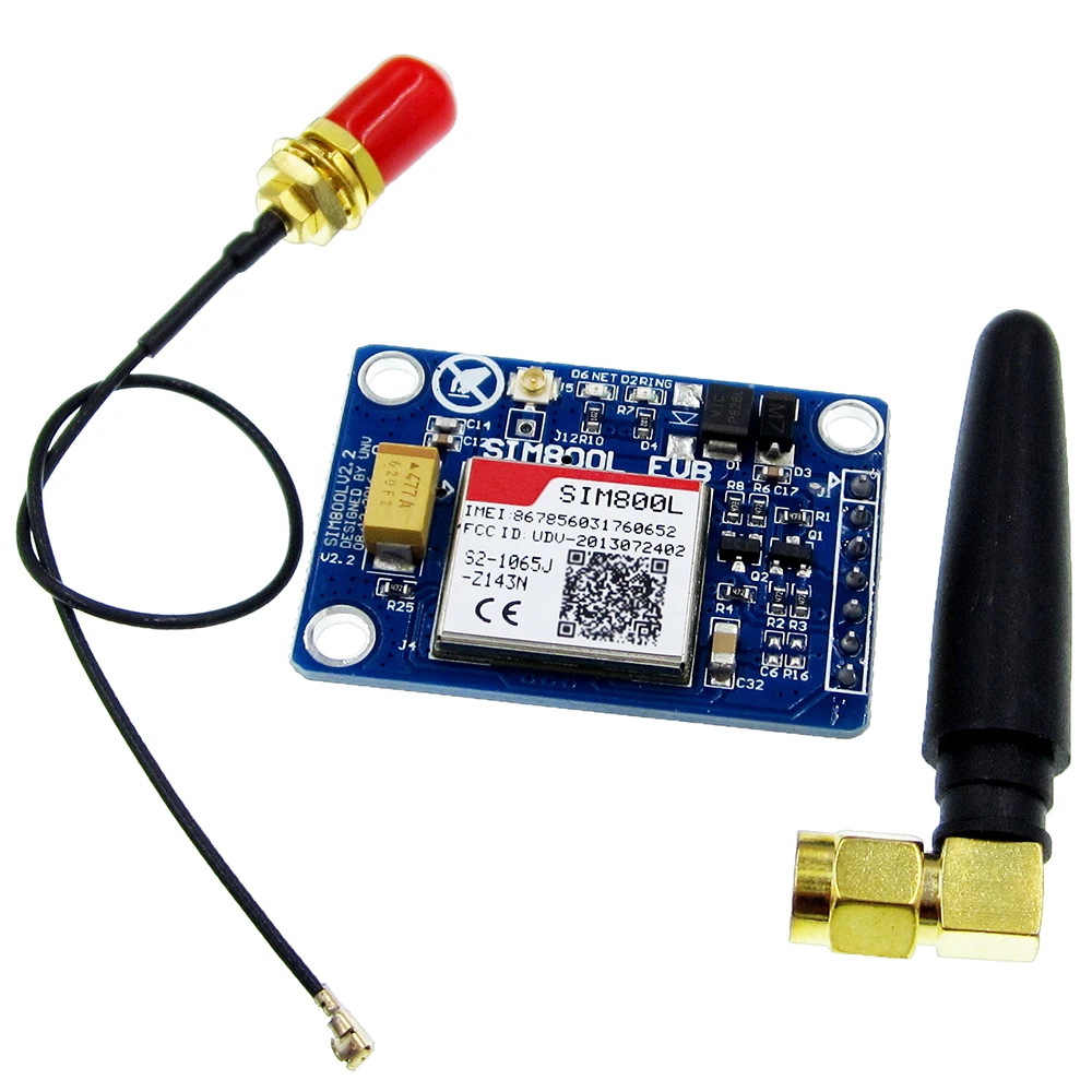 1 шт. SIM800L V2.0 5V беспроводной GSM GPRS модуль четырехдиапазонный с антенной кабельный колпачок