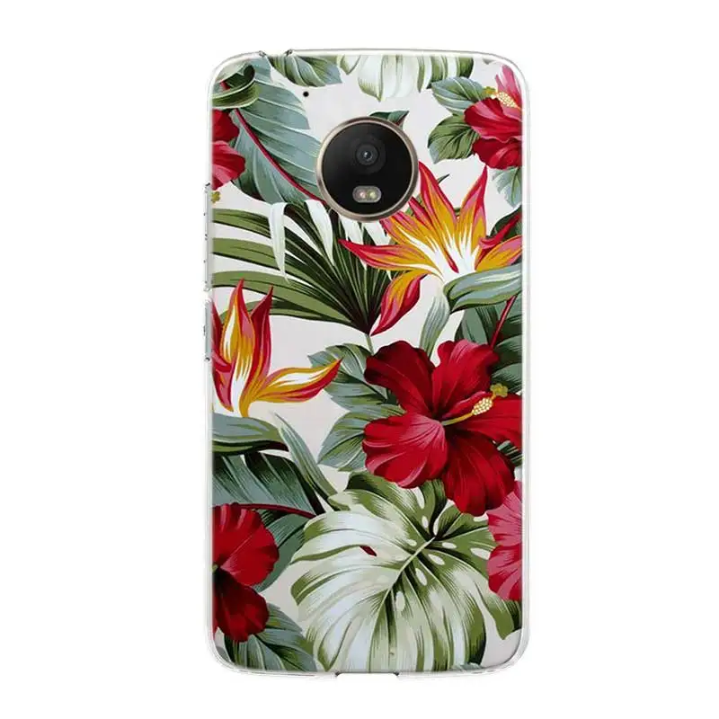Flower Leaf Silicone Hull Shell Back Case For Motorola MOTO G5 G5S G6 E4 E5 Plus G4 Play Riverdale Cover |