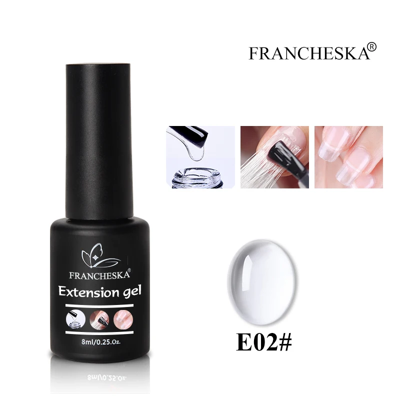 Extension gel E02 50/100/150/200 см из стекловолокна для наращивания ногтей Fibernails Акриловые Советы маникюрный салон ящик для инструментов из стекловолокна комплект расширение гель - Цвет: Extension gel E02