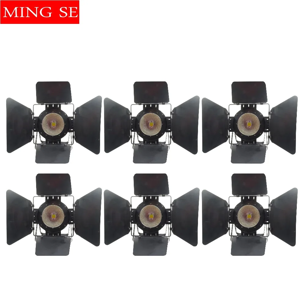 6 шт./лот 2018 LED Par COB 100 Вт с дверью сарая Высокая мощность алюминиевый чехол