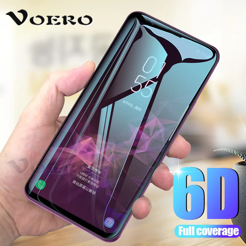 VOERO 6D полное покрытие Экран закаленное Стекло для samsung Galaxy S8 S9 плюс S6 S7 край Защита