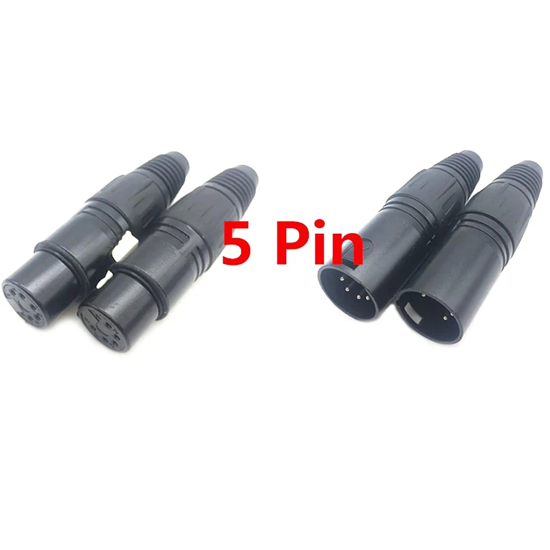 Разъем для микрофона XLR 3/4/5 Pin черный маленький гнездовой Cannon аудио