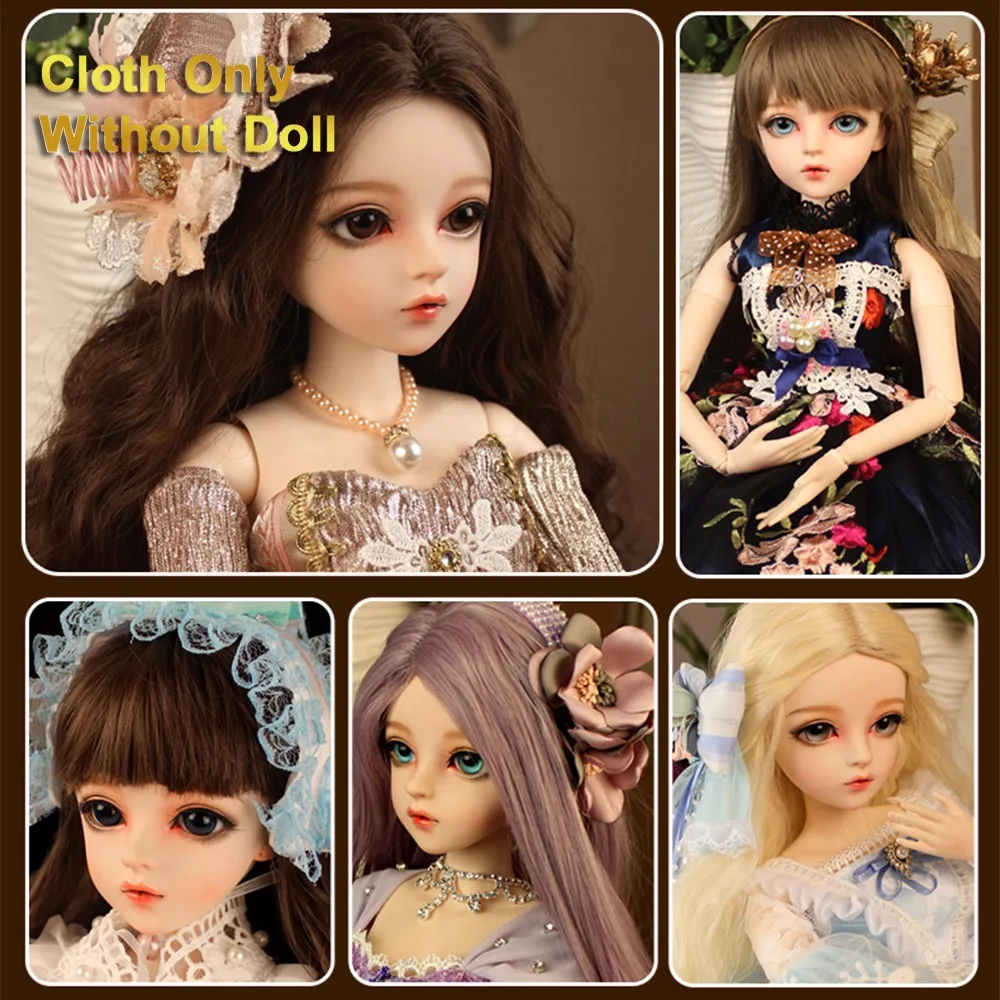 Комплект одежды VICIVIYA 1/3 BJD SD длинное платье макси с высоким и низким вырезом для
