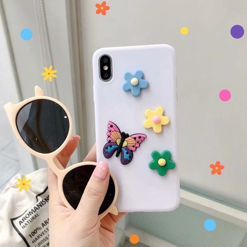 Casyva Модный чехол для телефона samsung A10 A20 A30 A50 A70 M10 A750 J4 J6 PLUS 3D Цветочный с ремешком