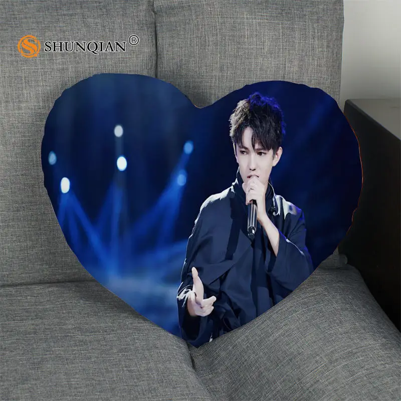 Hot Sale Dimash Kudaibergen Heart Shape Pillow Cover Custom zipper Pillowcase Just No Core Size 41x36cm 47x42cm | Дом и сад