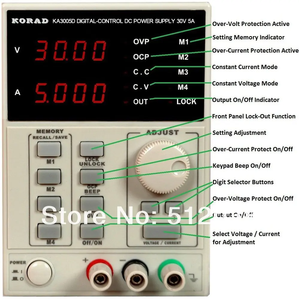 

KORAD KA3005D-прецизионный Регулируемый источник питания постоянного тока 30 В, 5 А, Цифровой Регулируемый лабораторный уровень 220 В
