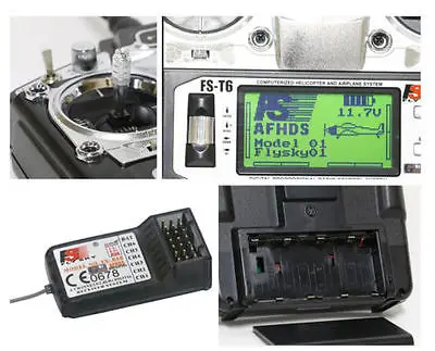 Радиоуправляемая система приемника передатчика drone FlySky FS-T6 2 4G 6CH TX RX | Игрушки и